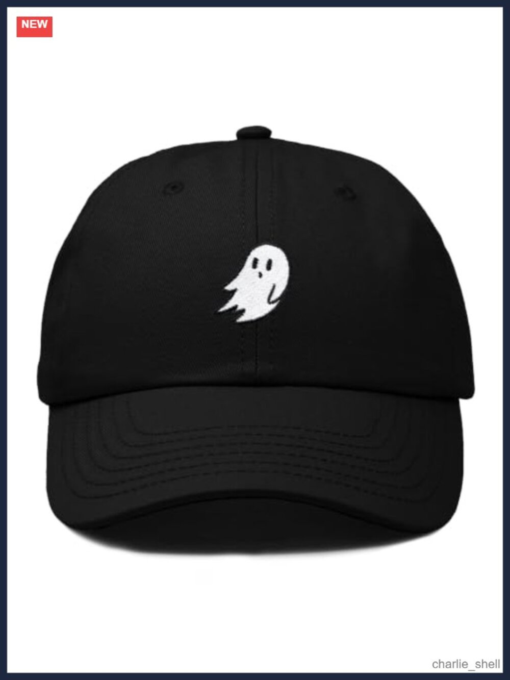 Ghost Embroidered Cotton Dad Hat Adjustable Baseball Cap